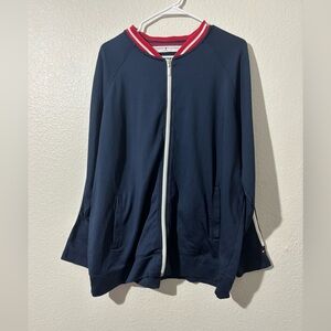 Tommy Hilfiger Navy Varsity Jacket with Red and White Trim